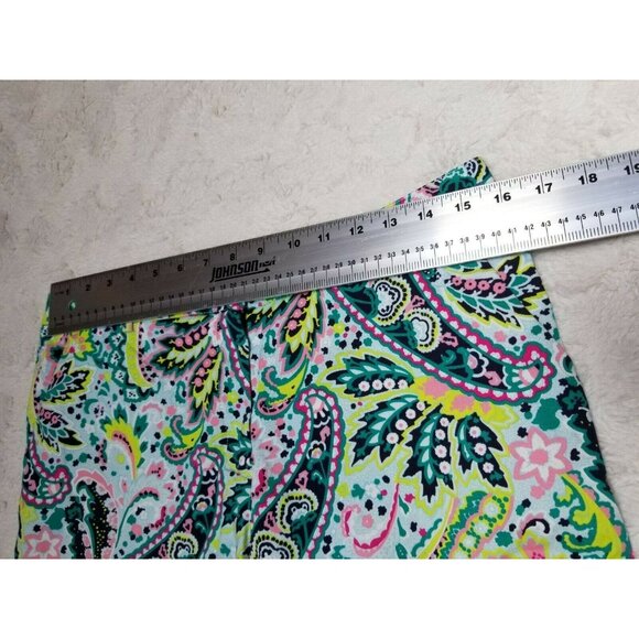 Golfino Womens Size 12 Multicolor Paisley Active Bermuda Golf Shorts Flat-Front - Picture 5 of 6